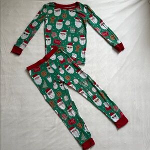 Little Sleepies Santa and Cookie Kids Pajama Set Size 4 Years